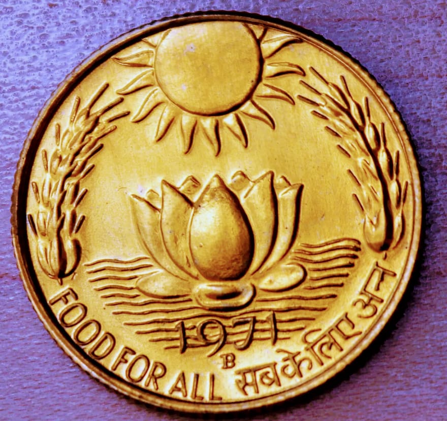 20 Paise FAO Coin 1971 World Food Day: A Symbol of Hope and Unity ...